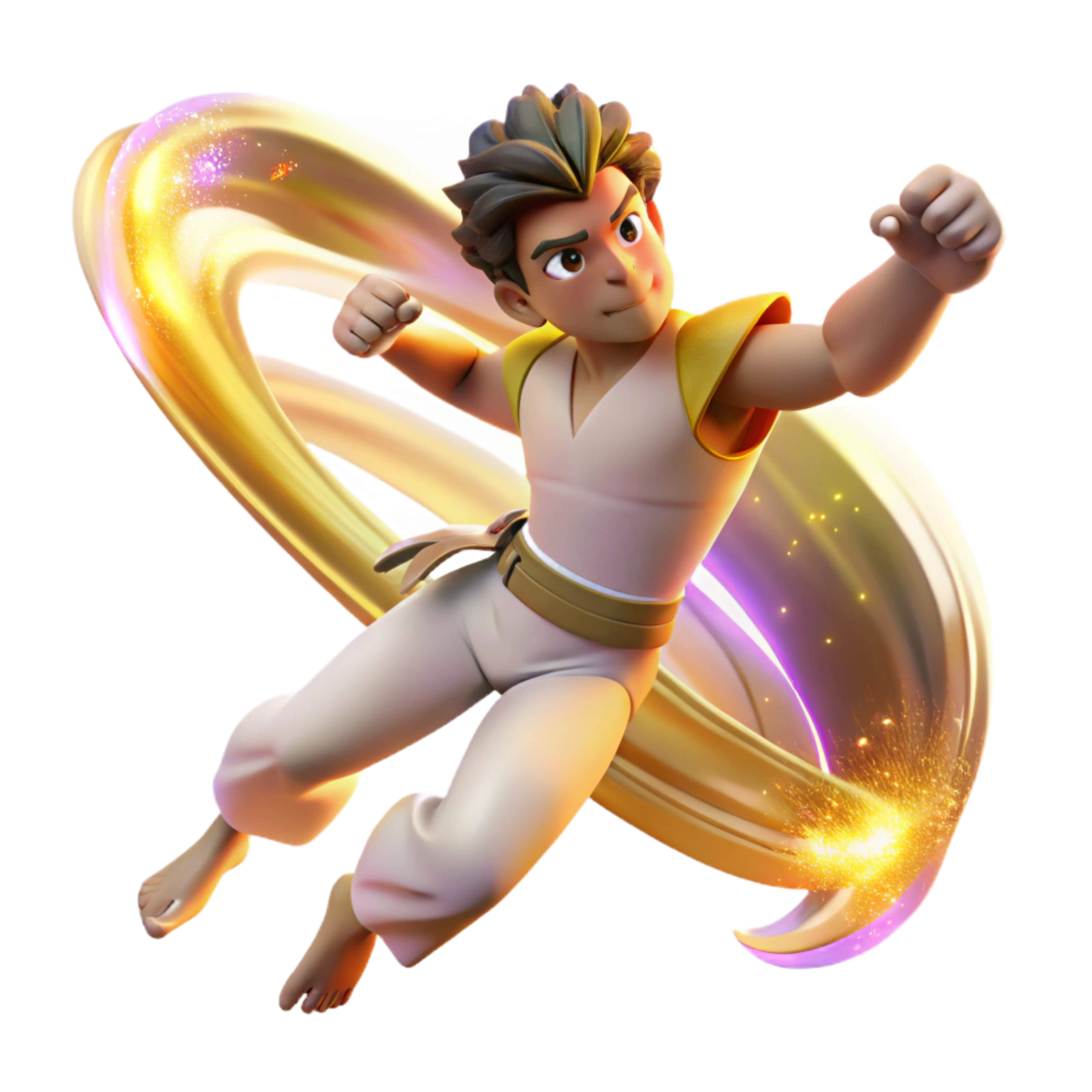 Gaming character with blue energy